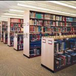 Library cantilever shelving counter full height