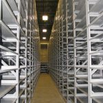 Library facility archives high bay shelving university book journal storage