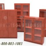 Library furniture display cases wood