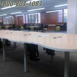 Library furniture study carrell table power data student space