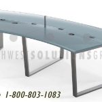 Library furniture table curved modern electric open