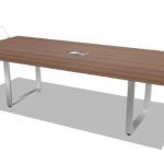 Library furniture table power electric steel legs