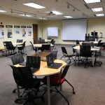 Library furniture tables study carrel group desk