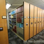 Library reference collection high density mobile shelving