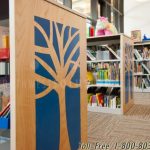 Library storage shelving end panel contemporary design