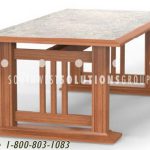 Library table wood furniture study group education