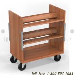 Library wood book cart furniture