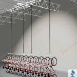 Lifting storage hanging bicycle storage system