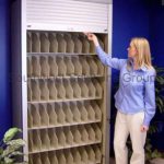 Lockable file shelving security doors locking tambour door