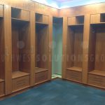 Locker room mens basketball university athletics storage cubbies