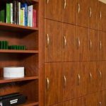 Lockers shelving wood laminate people personel secure locking locker