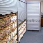 Locking chart security records shelving rolling tambour doors