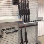 Long gun storage arms weapon police rifle wall mounted system pistol hand gun