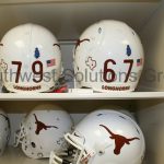 Longhorn football helmet shelf