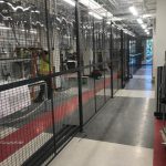 Machine guarding security wire mesh partition cage panel