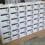 Mail box front load wood plastic laminate locking