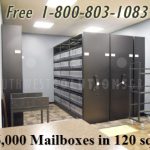 Mail system high density boxes sorter