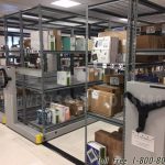Mailroom storage delivery compact pallet racks