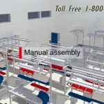 Manual assembly maintenance department workstation tables