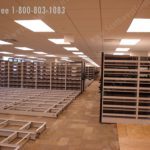 Manual high capacity rolling shelves storage cabinets