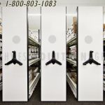 Massive mass storage shelving system saves space floating isle