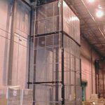 Materials lift warehouse upper level storage