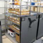 Mechanical assist high capacity rolling shelves storage units