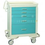 Medical acls critical care supply carts wheels