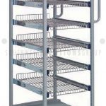 Medical case cart slide out shelves supply storage medassets