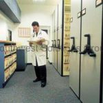 Medical chart shelving high density file shelves