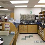 Medical laboratory cabinets compound processing casework