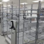 Medical storage compact mobile sterile core wire racks