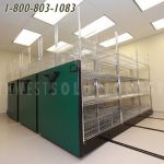 Medical storage mobile compact wire racks