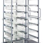 Medical supplies cart storage basket drawers