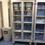 Medical supply carts with doors
