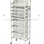 Medical supply pegasus rack pull out basket e 1 8