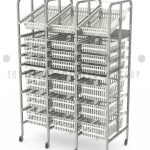 Medical supply storage carts baskets u 3 8