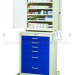 Medical supply suture storage cart