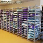 Medical surgical kit sterile storage wire modular shelving