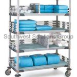 Medical wire shelving hospital supply carts mobile shelves
