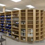 Medication sterile compound shelving pharmacy storage casework