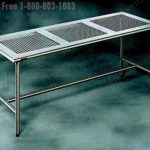 Metal grated table top