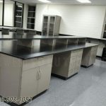 Metal lab casework wood doors steel mobile