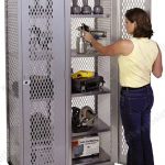 Metal mesh caged lockers security fencing storage cabinet