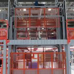 Mezzanine lift mechanical steel middle level platform