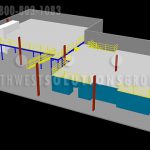 Mezzanine rendering drawing structural warehouse storage