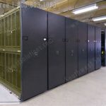 Military high density shelving for weapons cabinets