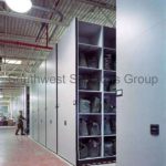 Military high density shelving gsa mobag powered racks on tracks spacesaver storage cabinets