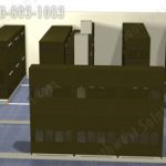Military weapons lockers 3d drawing armory storage room