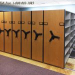 Mobile compact high density bookstack library shelving
